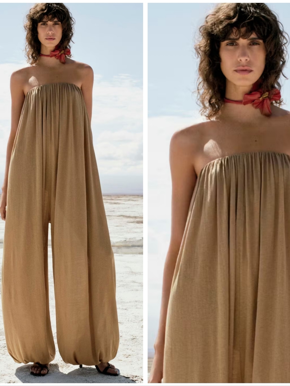 MANGO Straples Jumpsuit
